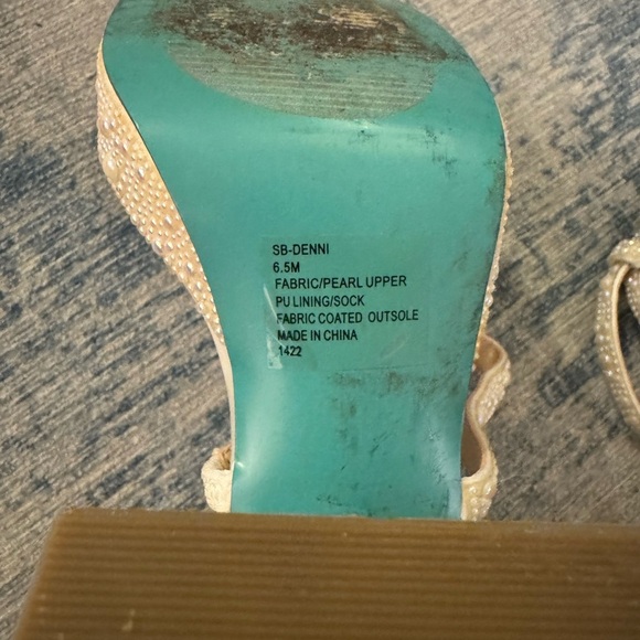 Betsey Johnson Ivory Strappy Heels - Picture 7 of 8